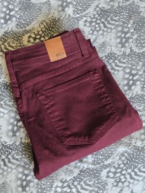NWT Fran Denim Julie Women's Skinny Jeans In Maroon Size 29